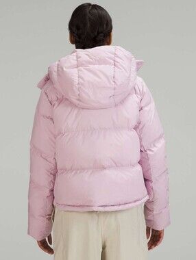 lululemon wunder puff cropped jacket Pink Peony goose down
